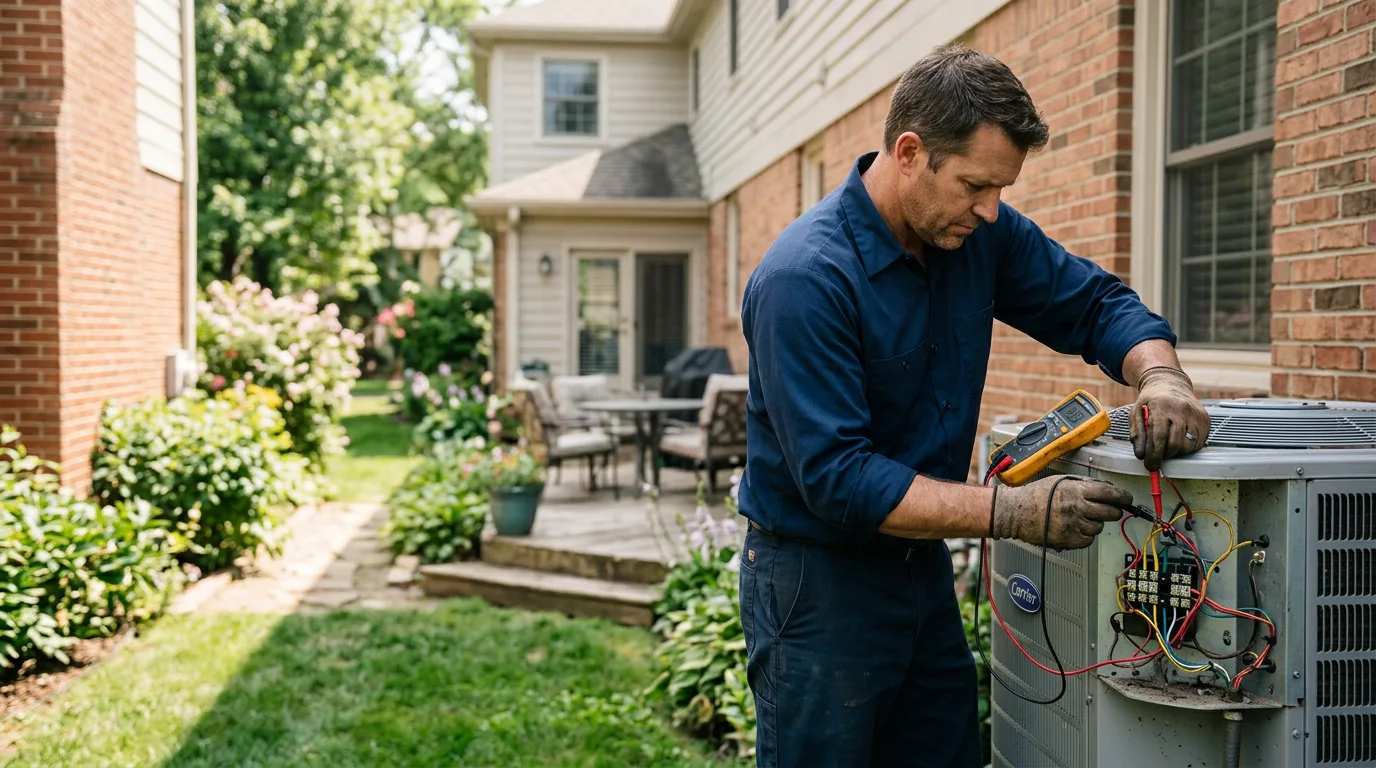 HVAC technician working near Moreno Valley, CA